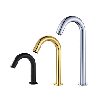

Deck Mounted Black Automatic Sensor Faucet Bathroom Basin Touchless infrared Faucet Hot Cold Taps