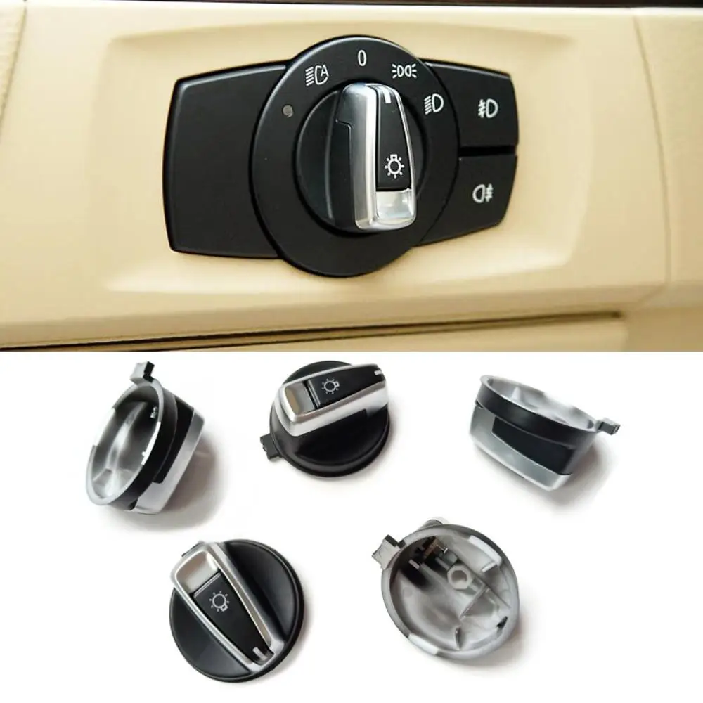 Car Headlight Button Headlamp Knob Headl Light Rotary Switch For BMW 1 3 X1 Series E84 E87 E88 E82 E90 E91 E92 E93 61316932794 dashboard lamp switch cover
