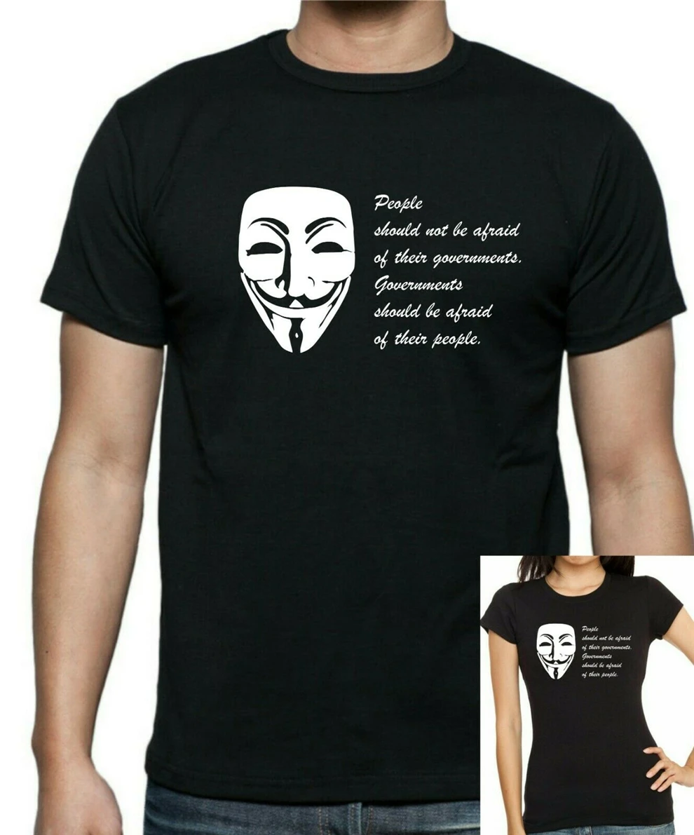 V For Vendetta футболка с короткими рукавами антиполитизированная антивластная стоит