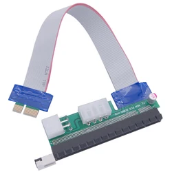 Cable de expansión de tarjeta gráfica Flexible X1 a PCIE X16, convertidor de línea de fuente de alimentación de 6 pines + 4 pines, 1X a 16X