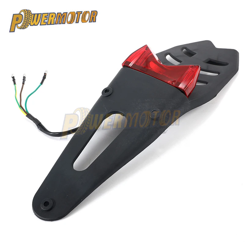 

Motorcycle Rear Fender License Plate Bracket Holder With 12V LED Taillight Brake Lamp Off-Road For Yamaha Kawasaki