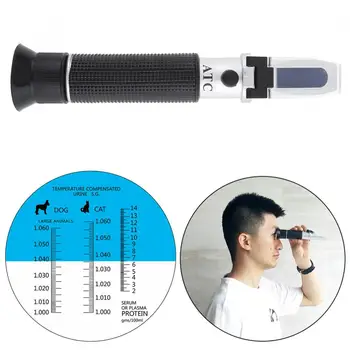 

Hand Held 2-14g/ml Adjustable Cat Dog Scale Refractometer Total Serum Protein with Pipet and Mini Screw Driver Support Manual
