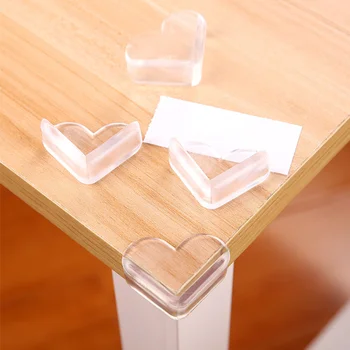 

Children's Table Corner Protective Cover Love Safety Transparent Anti-collision Glass Coffee Table Protective Corner 4 Pack