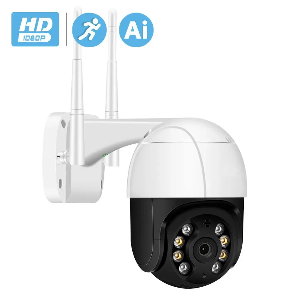 

H.265 HD 1080P PTZ Wifi IP Camera Outdoor 4X Digital Zoom AI Human Detect Wireless Camera P2P ONVIF Audio Security CCTV Camera