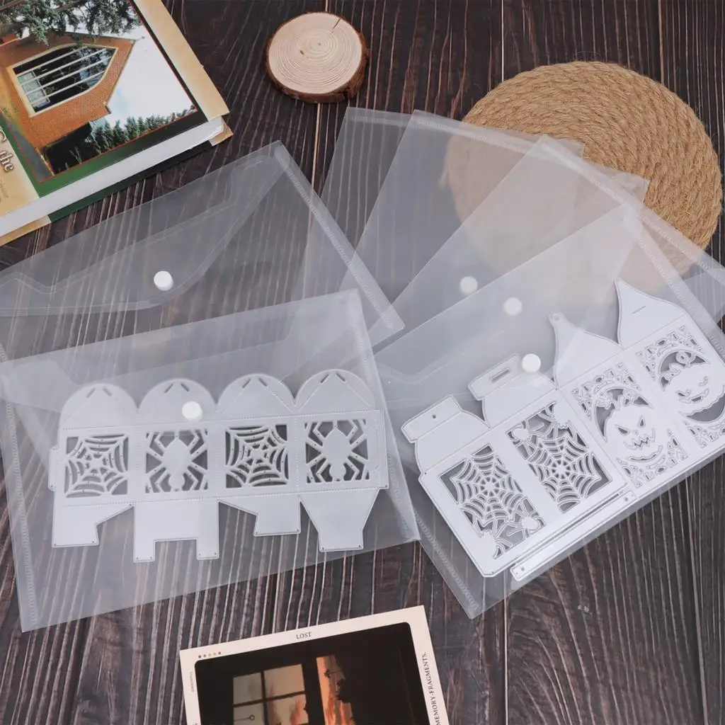 24Pcs Clear Stamp and Die Storage Bag Resealable Plastic Storage Pocket Large Envelop