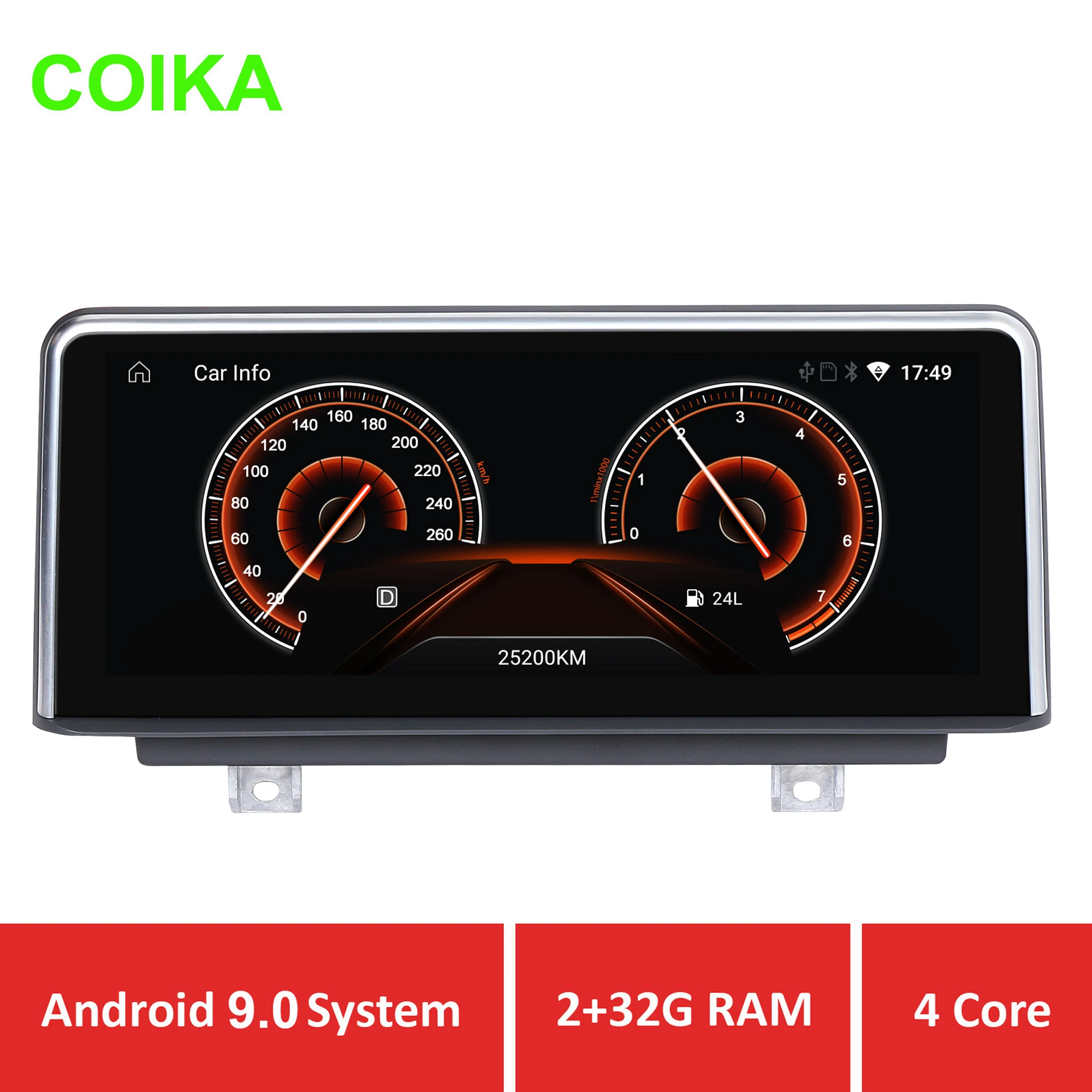 COIKA 8," Android 9,0 автомобильная система ips сенсорный экран стерео для BMW F22 F23 F45 F46 F87 13-17 gps Navi wifi Google SWC 2+ 32 Гб ram