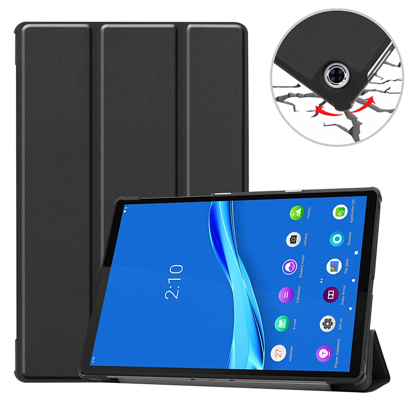 

For Lenovo M10 Plus TB-X606F Case Slim Tri-Fold Stand PU Leather Folio Tablet Case For Lenovo M10 Plus TB-X606F Case Smart Sleep