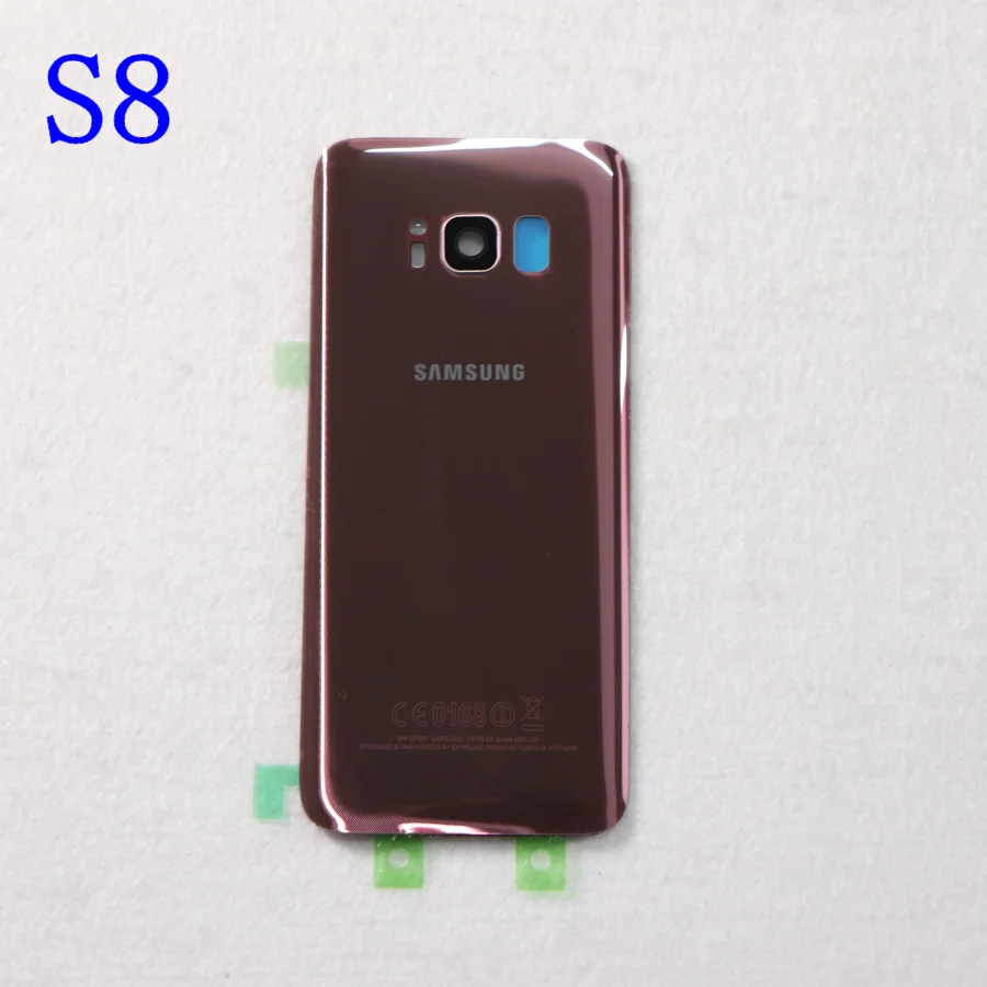 Samsung задняя Батарея Крышка для samsung Galaxy S8 G950 SM-G950F G950FD S8 плюс S8+ G955 SM-G955F G955FD сзади Стекло чехол - Цвет: S8 Pink