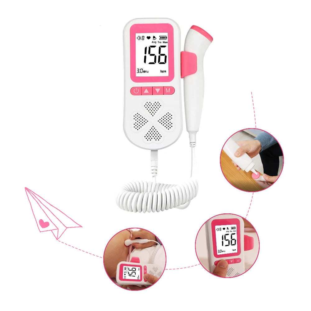Dual Mode Medical Doppler Fetal 3.0MHz Heart Rate Monitor Home Pregnancy  Baby Fetal Sound Heart Rate Detecto 0 Radiation - AliExpress