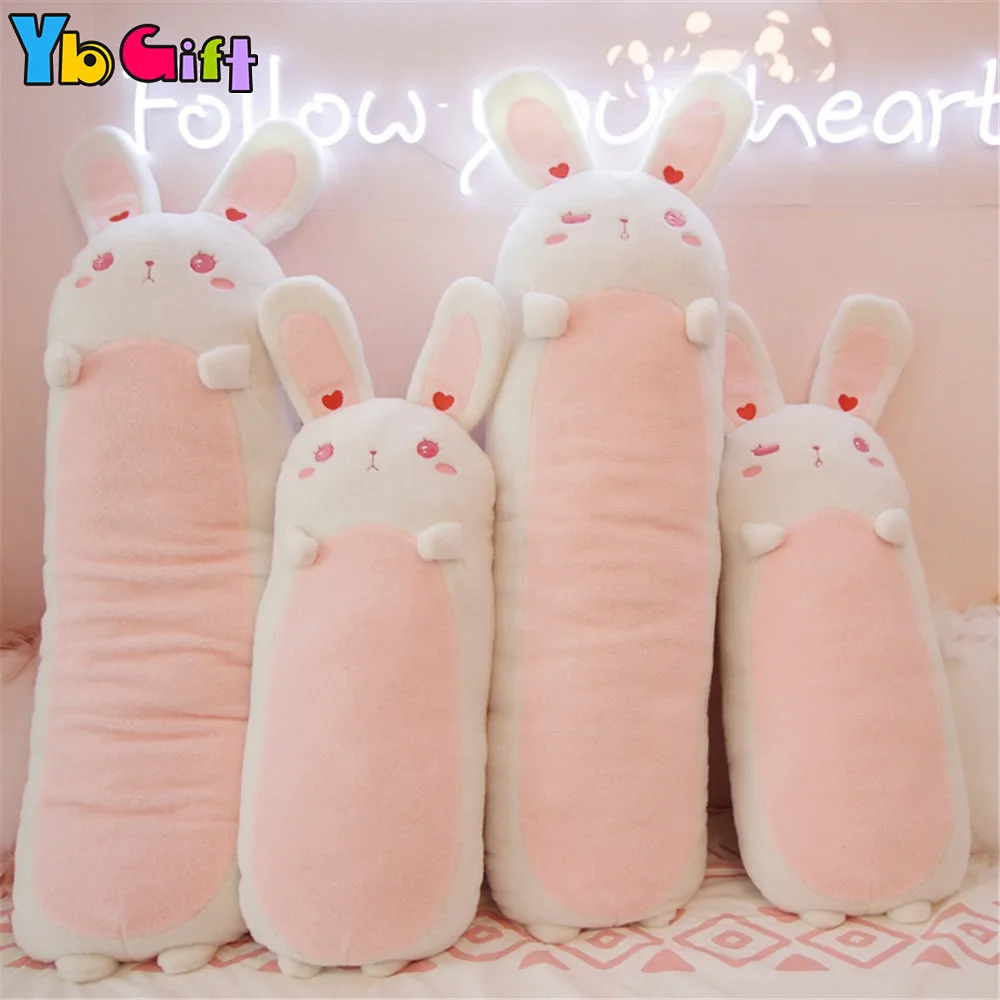 Милые Kawaii игрушечные кролики, розовые мягкие животные, плюшевый кролик, постельные принадлежности, подушки с длинными ушами, кролик, кукла для девочек, подарки для детей на день рождения