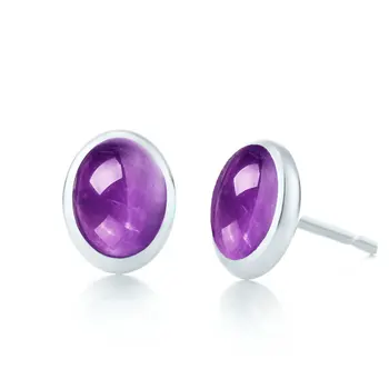 

10pcs/lot Classic 2017 color by the yard stud earrings purple crystal quartz earrings women's fashion jewelry wholesale