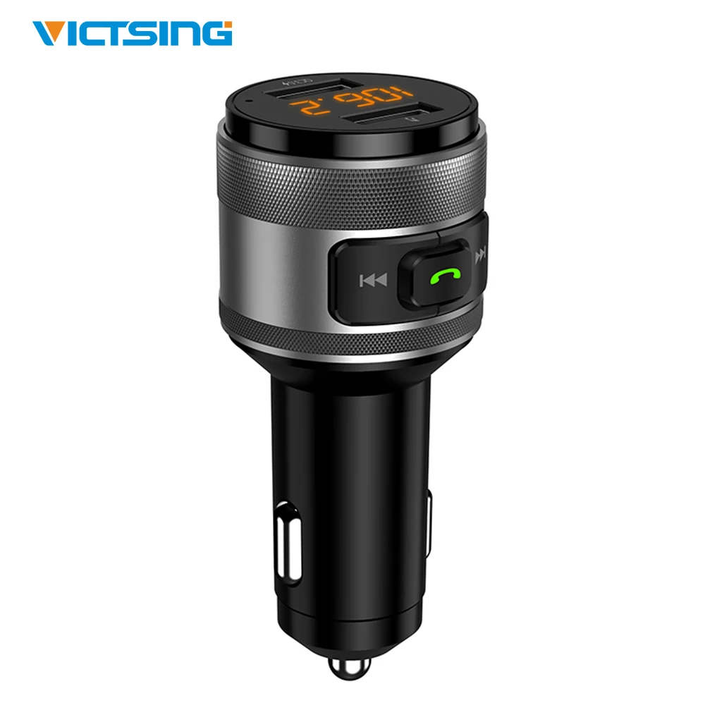 Автомобильный fm передатчик VicTsing QC3.0 беспроводной 3 4a музыкальный mp3 плеер