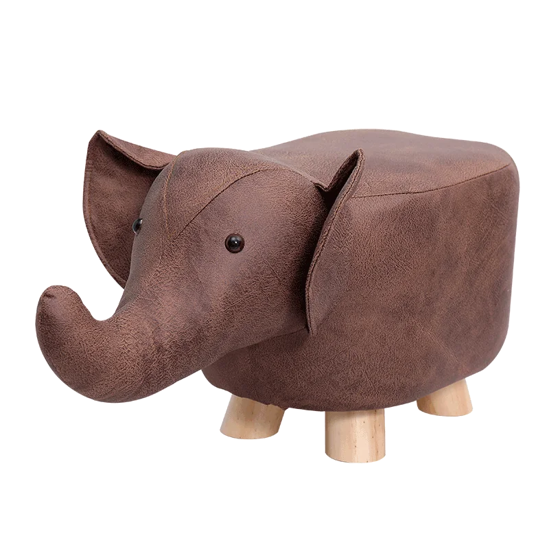 

Cartoon Animal Children's Stool Solid Wood Creative Small Chair Elephant Sofa Stool Bench Replacement Footstool