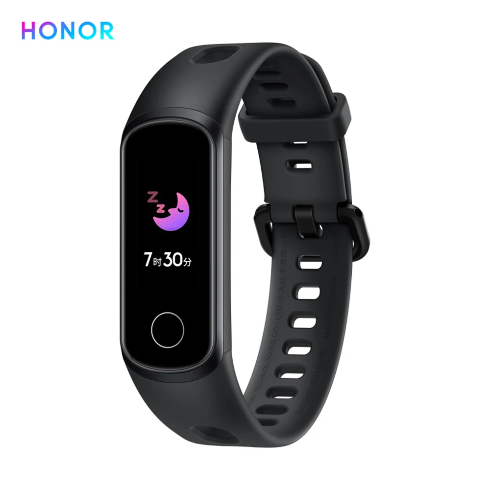 Черный HONOR Band 5i умный Браслет 0,9" TFT экран 5ATM водонепроницаемый Bluetooth 4,2 фитнес-трекер монитор сердечного ритма во время сна умные часы - Цвет: Черный