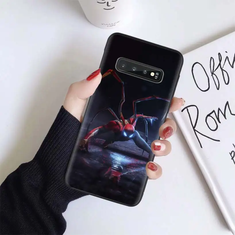 Железный человек Марвел Мстители чехол для samsung Galaxy S10+ Plus Lite Note 10 9 8 S9 S8 J4 J6+ Plus S7 S6 черный чехол для телефона - Цвет: BS016-4