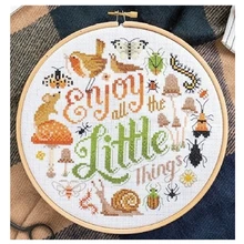 

Little things Cross-stitch embroidery set design 18ct 14ct 11ct unprint canvas embroider DIY needlework