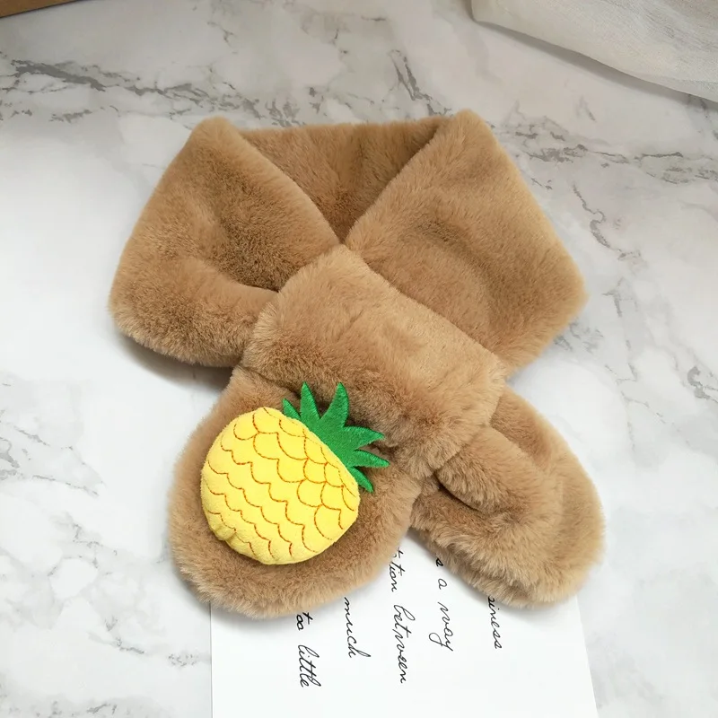 Dilidala/плотный теплый шарф с рисунком из мультфильма; детский однотонный шарф с воротником; сезон осень-зима; Детский плюшевый шарф; зимний теплый шарф - Цвет: 4