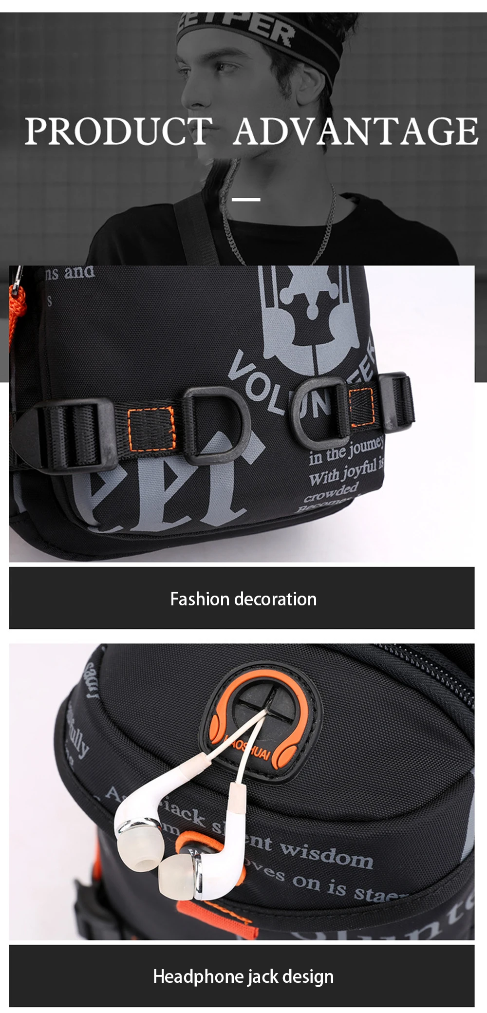 New Men Chest Bag High Quality Nylon Rucksack Knapsack Brand Famous Travel Casual Male One Shoulder Bags Sling Backpack Daypack