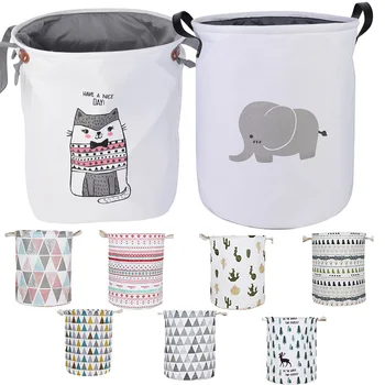 

Cute Animal Laundry Basket Foldable Toy Storage Picnic Dirty Clothes Basket Box Cotton Wash Clothes Box Baby Organizer