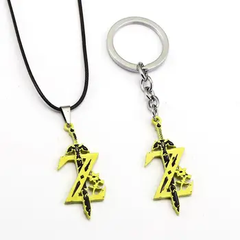 

20pcs Legend Zelda Keychain Letter Z Breath of the Wild Weapon Alloy Pendant Key Ring Holder Car Men Jewelry Chaveiros