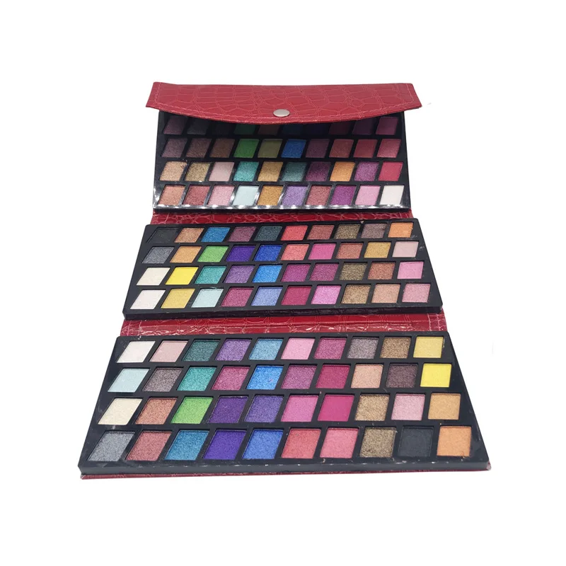 120 Color High Quality Matte Flash Eye Shadow Three-layer Leather Bag Makeup Set Multicolor Eye Shadow Palette Soft Sequins