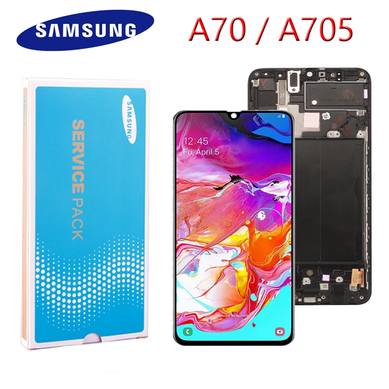 Оригинальный ЖК дисплей SUPER AMOLED 6 7 дюйма для Samsung Galaxy A70 LCD A705 A705F с цифровой