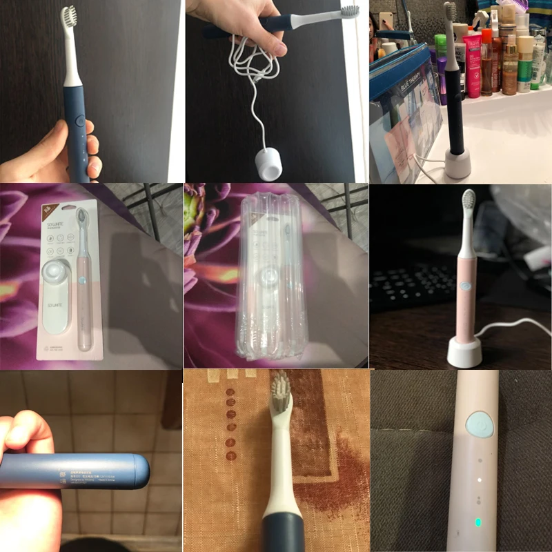 Зубная щетка Xiaomi звуковая электрическая беспроводная перезаряжаемая 5 насадок