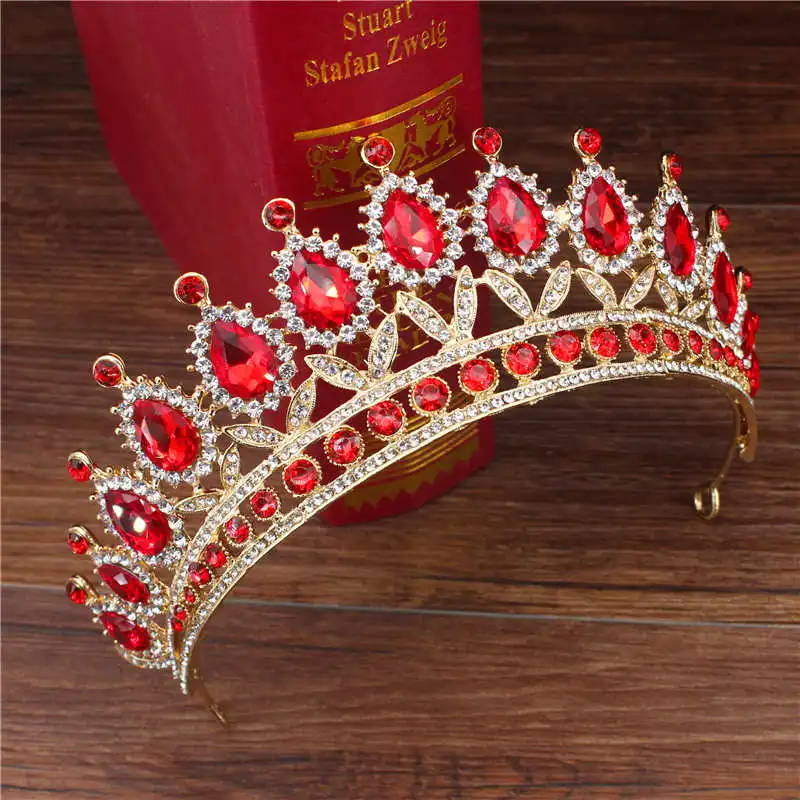 Crystal Queen King Tiaras and Crowns Bridal Diadem For Bride Women Headpiece Hair Ornaments Wedding Head Jewelry Accessories 