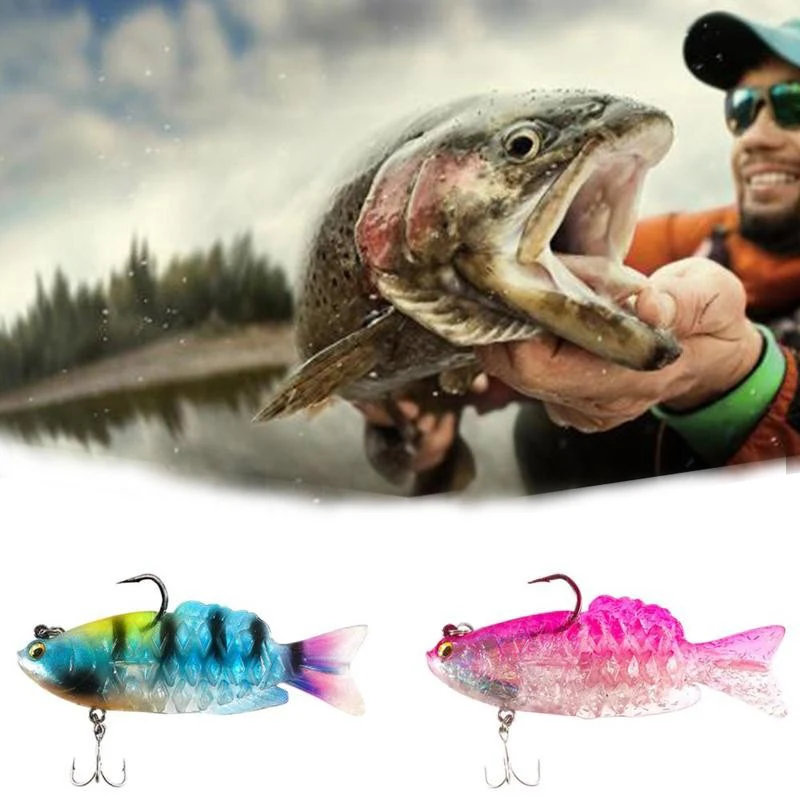 

Hunthouse esfishing soft lure GILL-FLAT 100mm/21g swimbait shad sinking plastic Multi-section bait jerkbait for catfish