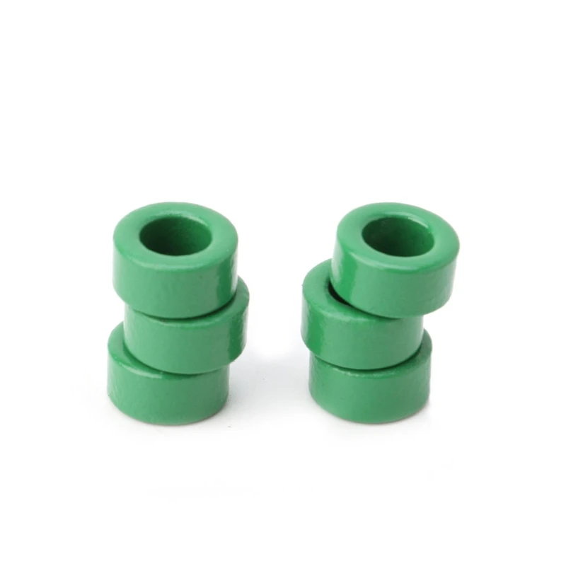 10Pcs Inductor Coils Green Toroid Ferrite Cores anti-interference Filter Rings