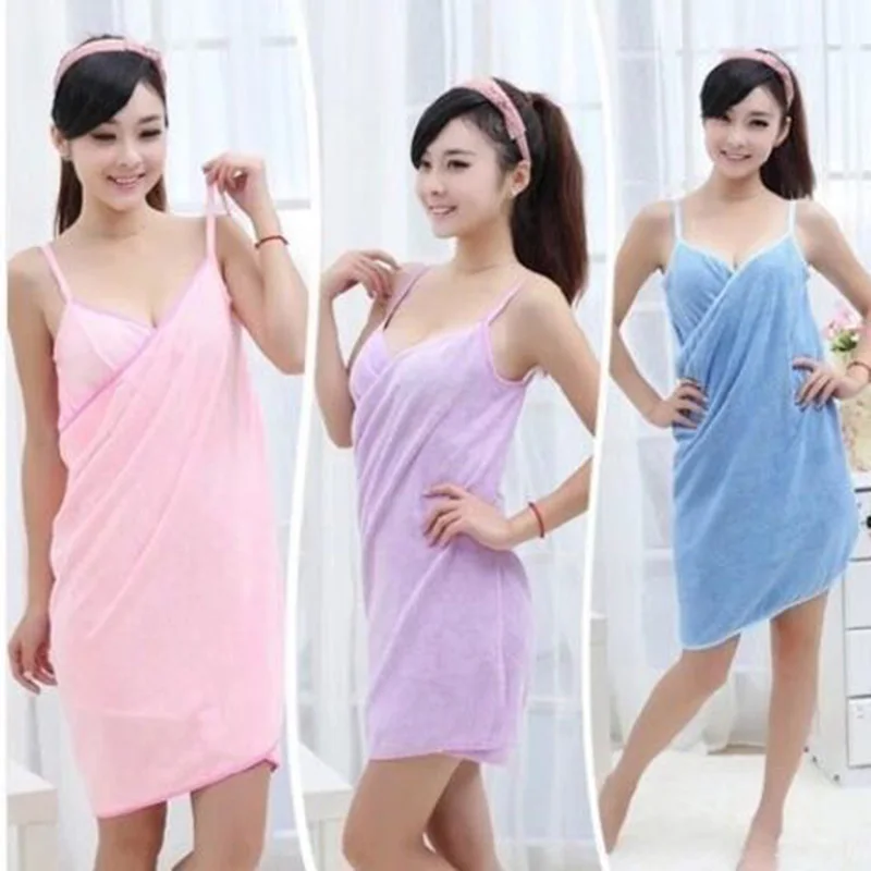 

Microfiber Bath skirt Textile Women Robes Bath Wearable Towel Dress Womens Lady Fast Drying Beach Spa Magical Sleeping wear