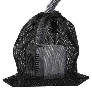 

Aquarium Fish Tank Isolation Bag For Garden Pond Aquarium Pond Water Pump Filter Net Bag with Drawstring Black Aquarium Mesh Bag