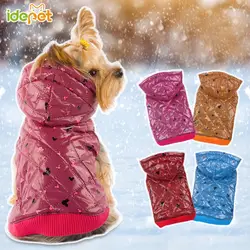Зимнее пальто для собак, толстовка с капюшоном, плотная теплая одежда для маленьких собак, кошек, питомцев, хлопковое пальто, куртка для