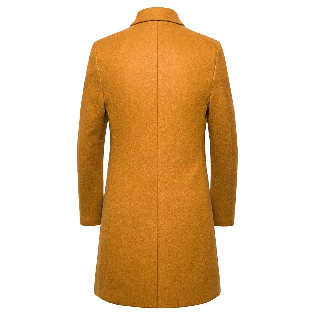 Осень и зима Новое мужское шерстяное пальто в длинном разрезе материала повседневная мужская куртка-ветровка пальто для мужчин