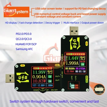 

USB Adjustable DC-DC Switching Power Supply Board CNC Buck Boost PD Detection Deception Type-C Voltage Current Meter Tester 5V