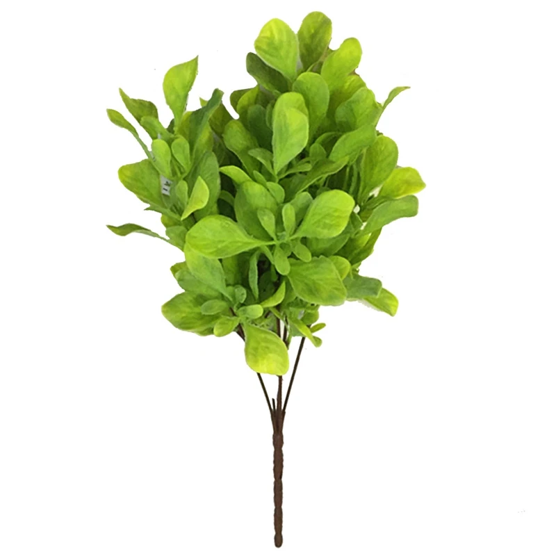 5 Fork Artificial Plants Water Grass Eucalyptus Plastic Green Grass Fake Flowers Wedding Decoration Home Office Desk Decors