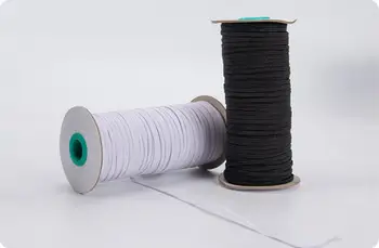 

5mm and 3mm Elastic rope of mask ear belt elastic band polyester running belt latex flat elastic rope SN2911