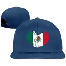 Мексиканский Флаг в форме сердца мужские/женские бейсболки, унисекс плоская кепка с козырьком