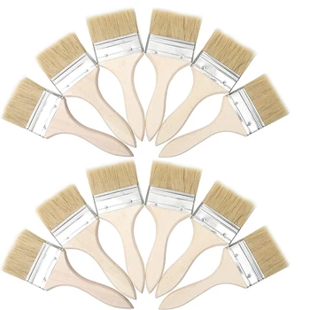 

12 Pack of 3 Inch (74mm) Paint Brushes and Chip Paint Brushes for Paint Stains Varnishes Glues and Gesso