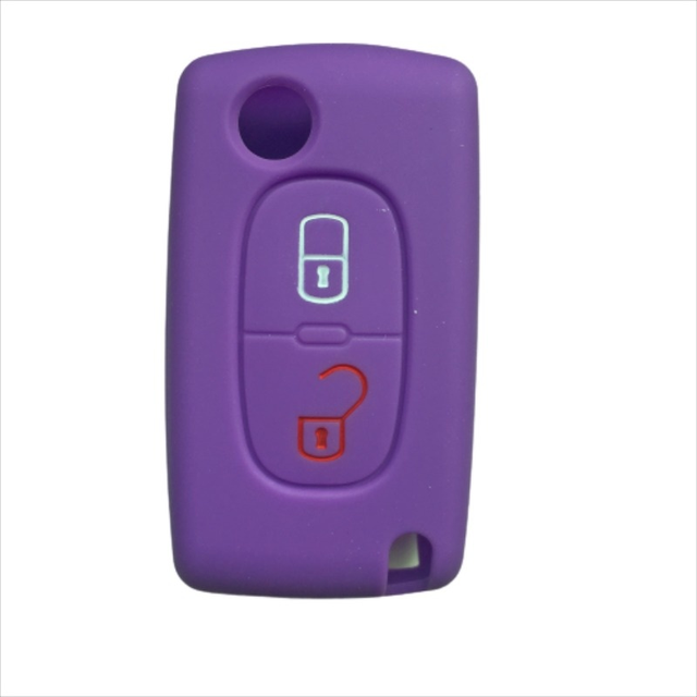 for Peugeot 308 folding 3-key silicone key case 307 207 206 key bag 408 remote control protective sleeve