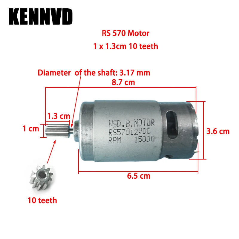 10Teeth RS380 RS390 RS550 RS570 RS555 6V 12V 24V High Speed Children's Electric Ride on Car Drive Steering Motor Engine children electric motor