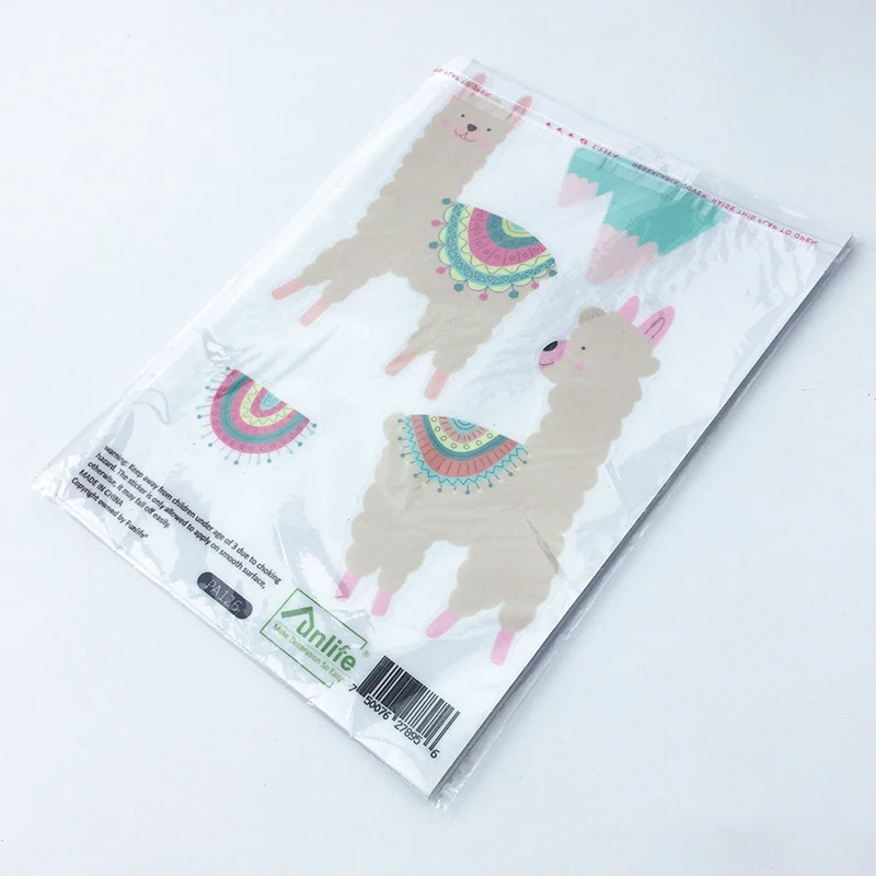 

Nordic Animal Wall Decal Llama Alpaca Cartoon Wall Sticker Kids Room Art Decor
