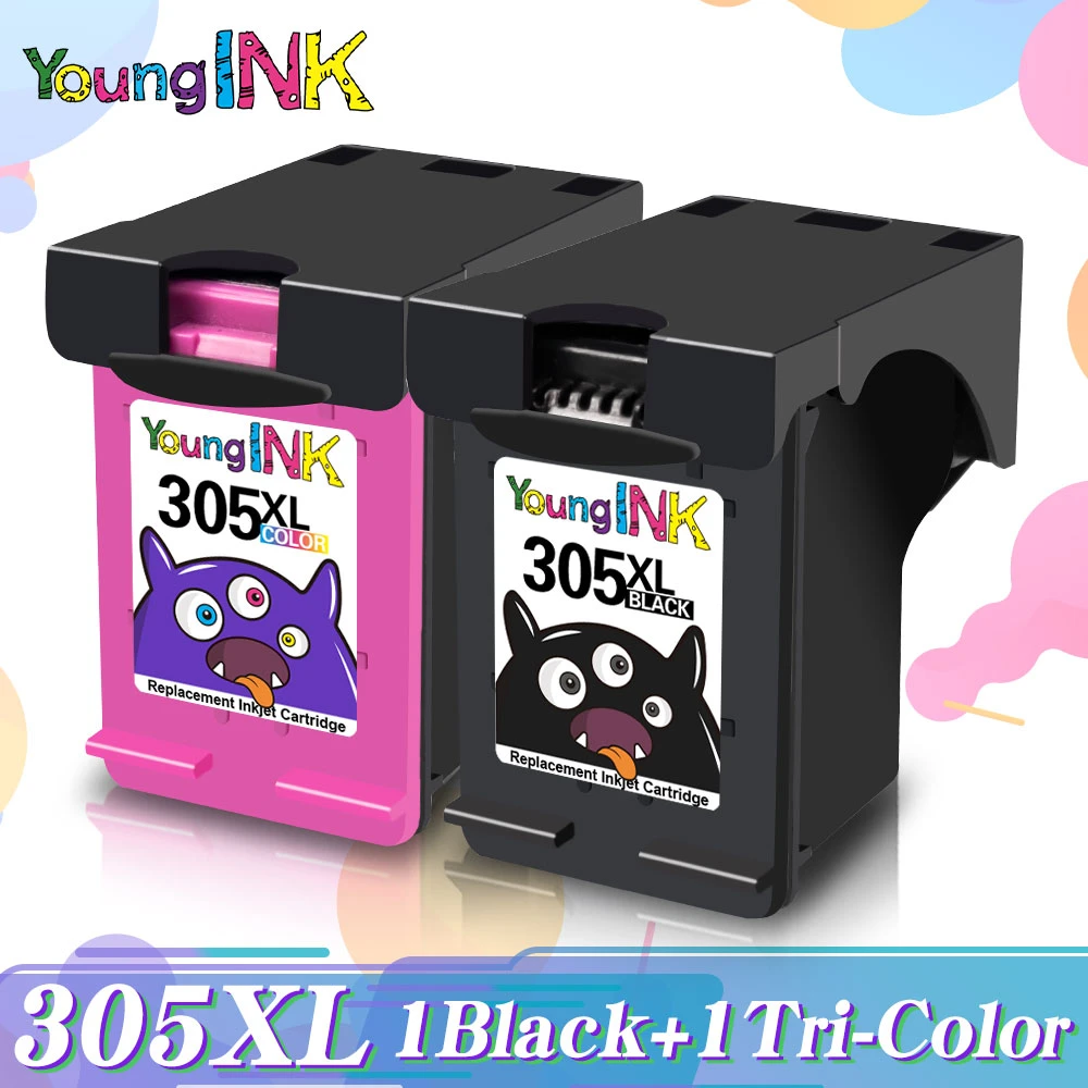 YOUNGINK Replacement Compatible For HP 305 XL HP305 hp305xl 305XL ink cartridge For HP DeskJet 2710 2720 4110 4120 4130 6010 replacement inkjet cartridges