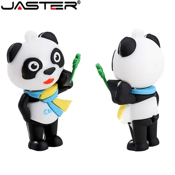 

JASTER new cartoon USB flash drive Panda pen drive USB memory stick 4GB 8GB 16GB 32GB 64GB 128GBU disk birthday gift