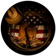 Круглый ковер Американский западный ковбой Рождественский день для кормления домашних животных пол Коврики для улицы свадьба офис Пикник дети мальчик