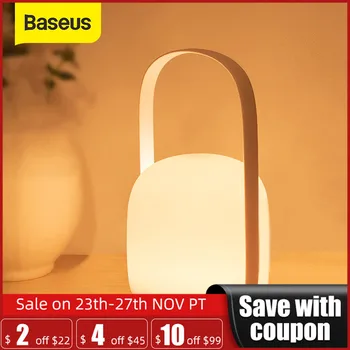 

Baseus Portable Night lights 3000-5000K Stepless Dimming Table Lamp Bedside Lamp Rechargeable LED Light For Home Outdoors