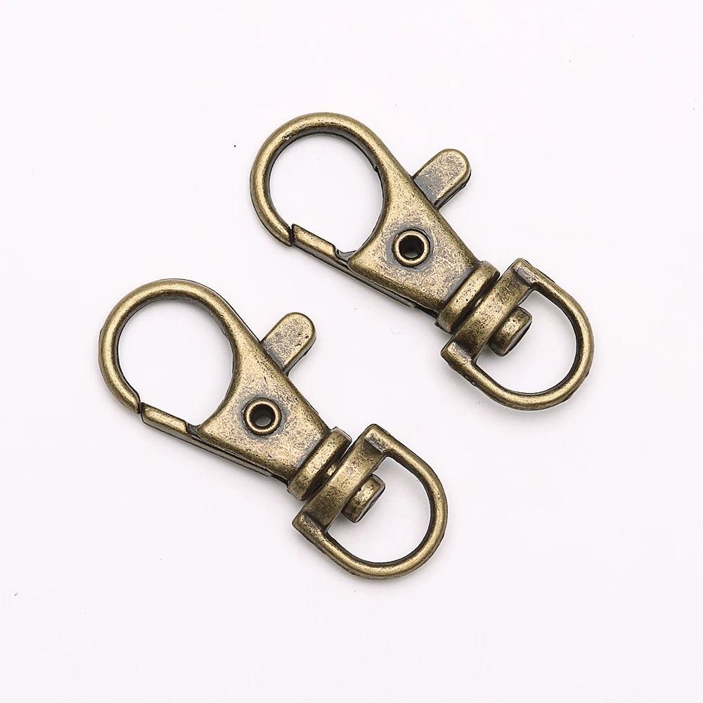 10 stücke Gold Farbe Split Key Ring Swivel Karabinerverschluss-stecker Für Tasche Gürtel Hund Ketten DIY Schmuck, Die Entdeckungen großhandel – Detail 6