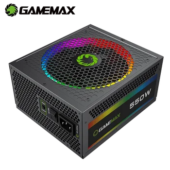 

GameMax RGB PC Power Supply 550W Fully Modular 80 Plus Gold Certified with Addressable RGB Light Power Supplies for Computer