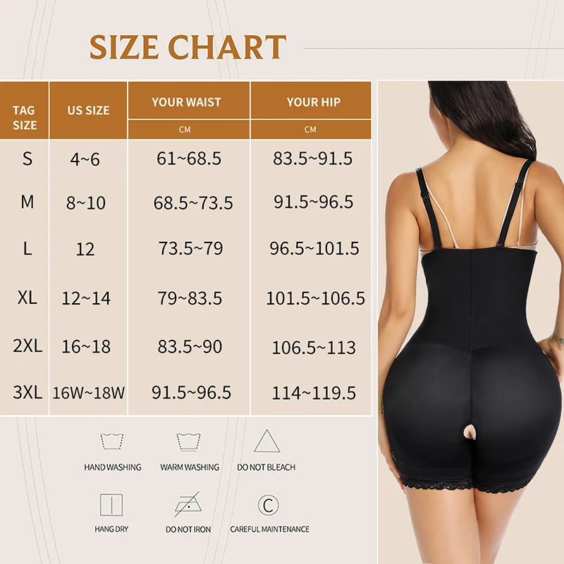 Wholesale Women Body Shaper Seamless Firm Control Shapewear Open Bust Open Butt Bodysuit Slimmer Trainer Underbust Briefer Black Large 16-18 
