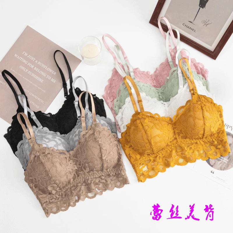 Women Lingerie Bra 3D Sexy Seamless Sport Bra U Type Backless Strapless Top Push Up Bralette Brassiere lace styles